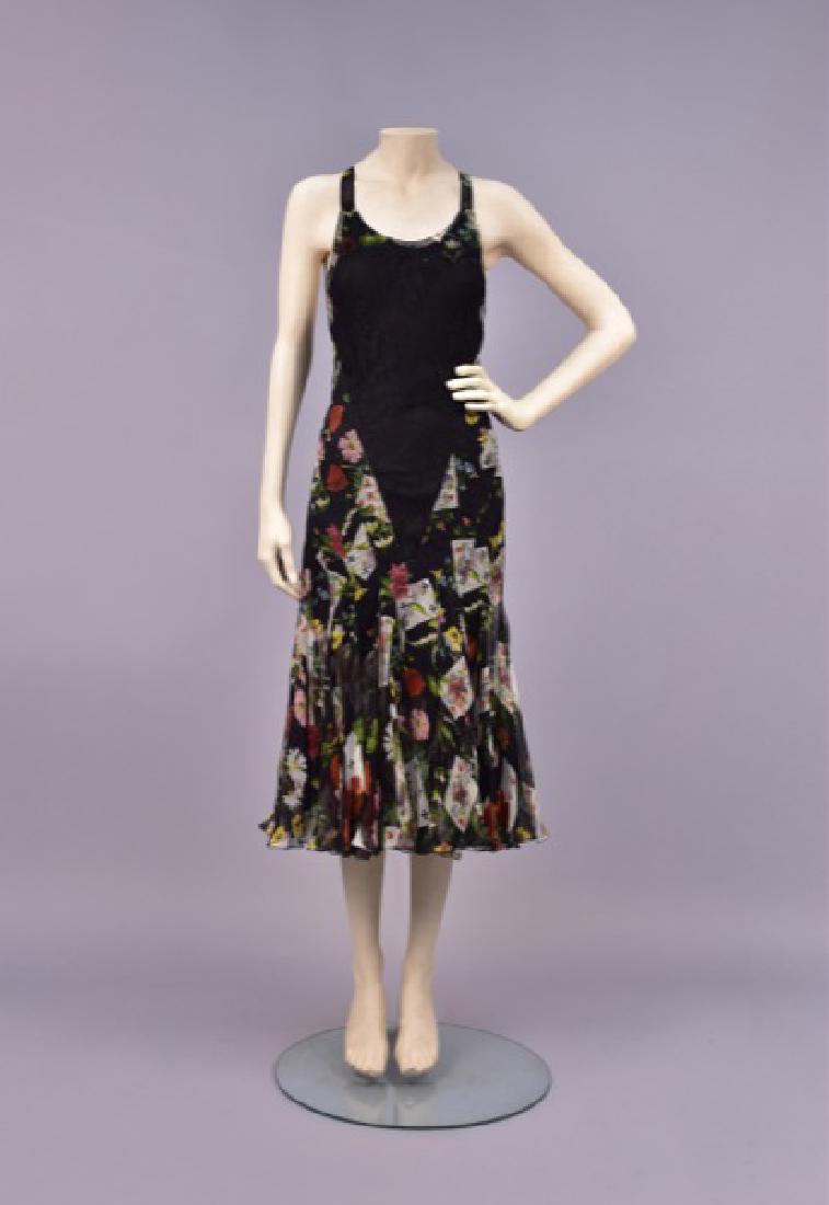 JOHN GALLIANO for DIOR PRINTED CHIFFON DRESS, 1992 (1 of 6)