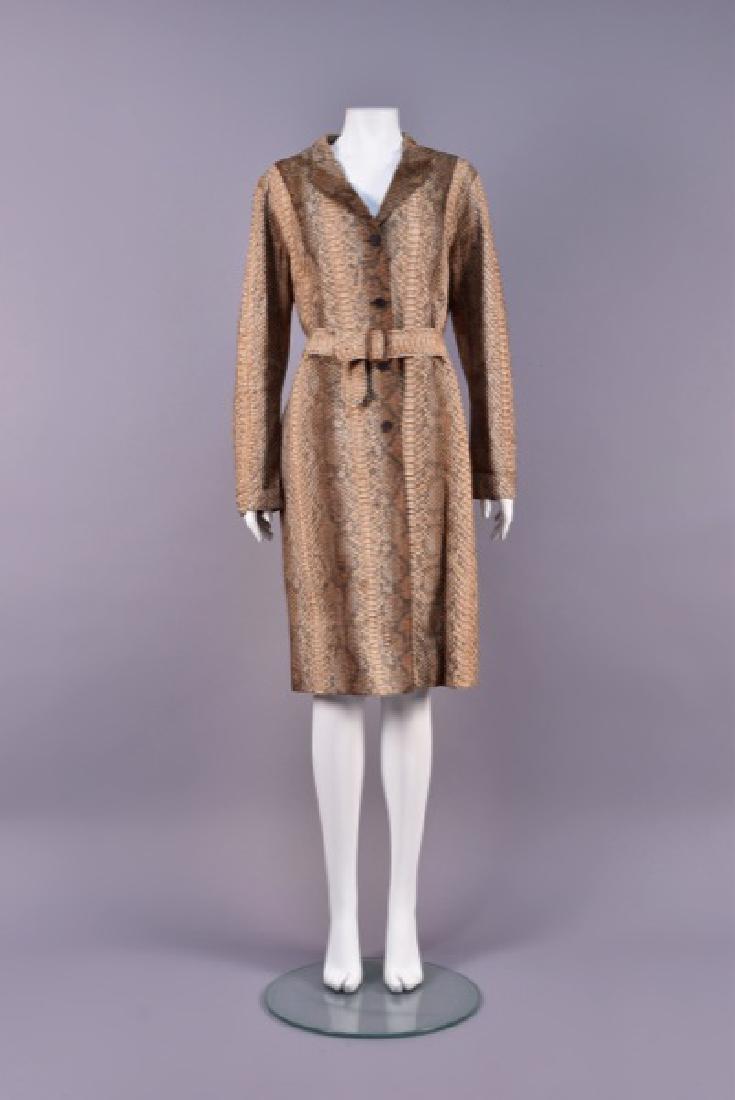 PRADA BELTED PYTHON COAT, 2004 (1 of 4)