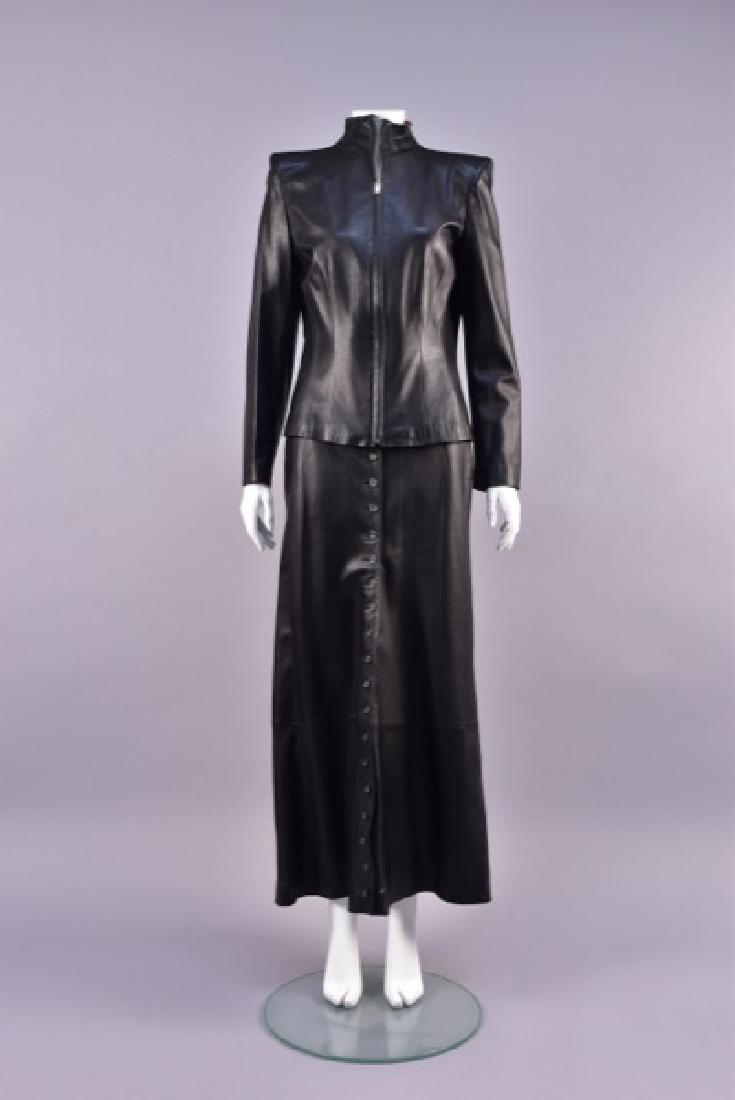 ALEXANDER McQUEEN LEATHER SKIRT SUIT, 1998 (1 of 4)