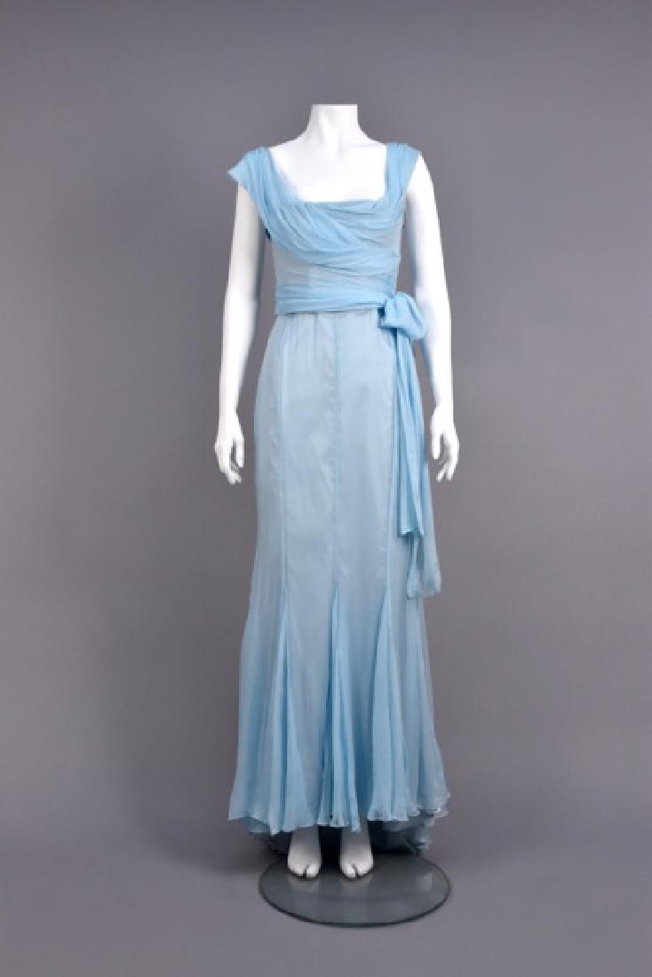 DOLCE and GABBANA TRAINED CHIFFON EVENING GOWN (1 of 4)