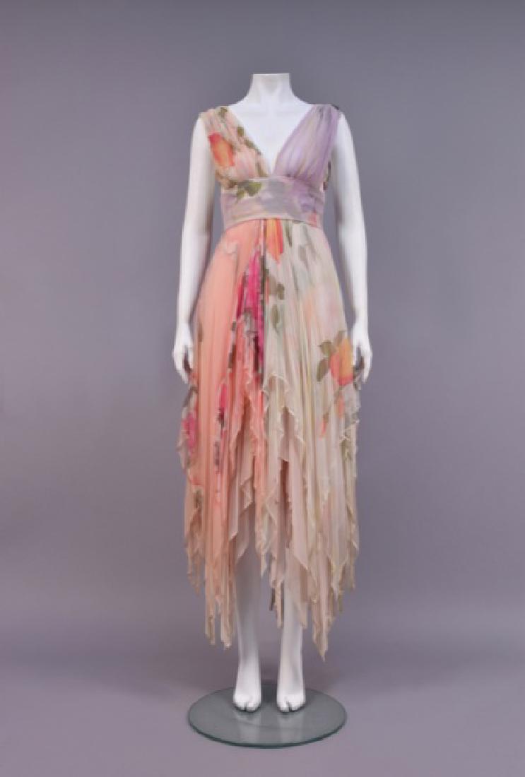 DOLCE & GABBANA WATERCOLOR CHIFFON RUNWAY DRESS, 1994 (1 of 5)
