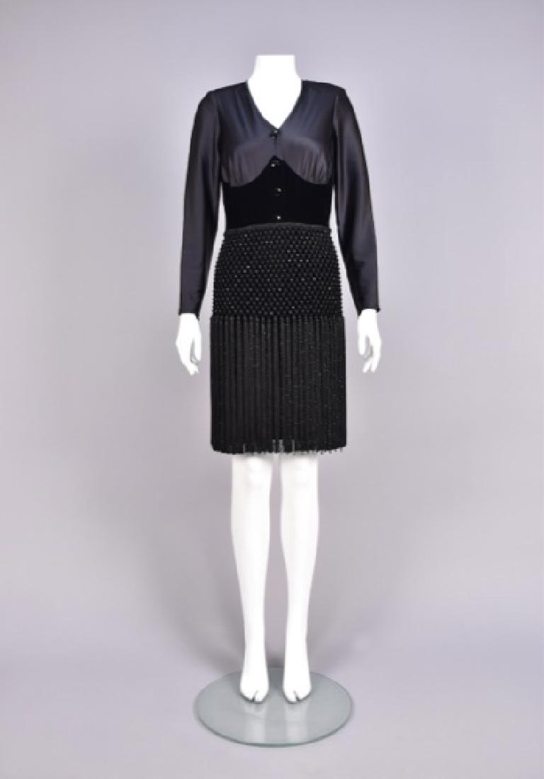 VALENTINO VELVET DRESS with BEADWORK and FRINGE (1 of 4)