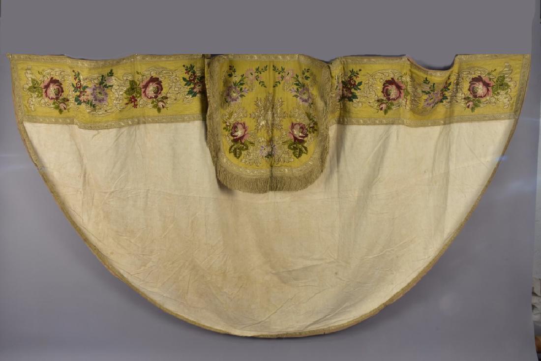 ALTAR RUNNER and COPE SHOULDER PIECE, 18th C (1 of 4)