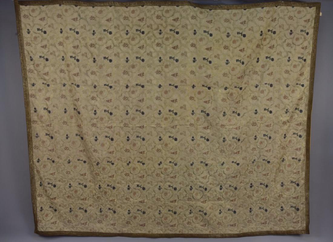 RUSSIAN SILK BROCADE PANEL, 18th C (1 of 4)