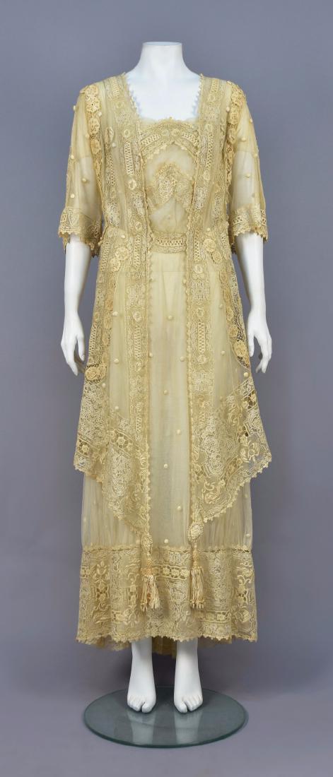 LACE on NET SUMMER DAY DRESS, c. 1910 (1 of 5)