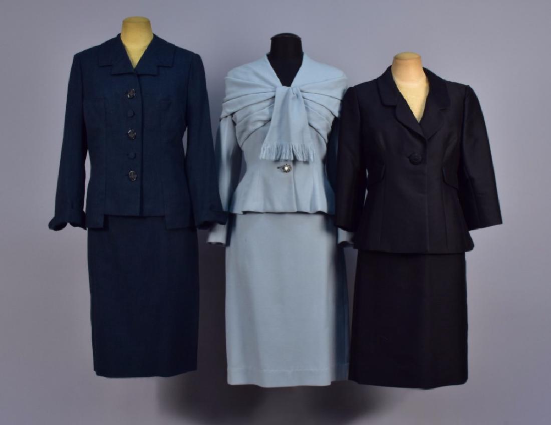 THREE DESIGNER WOOL SKIRT SUITS, 1940s - 1950s (1 of 5)