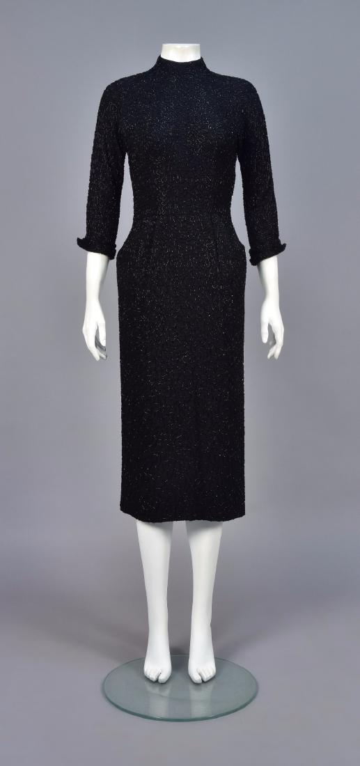 CEIL CHAPMAN BEADED COCKTAIL DRESS, c. 1958 (1 of 4)