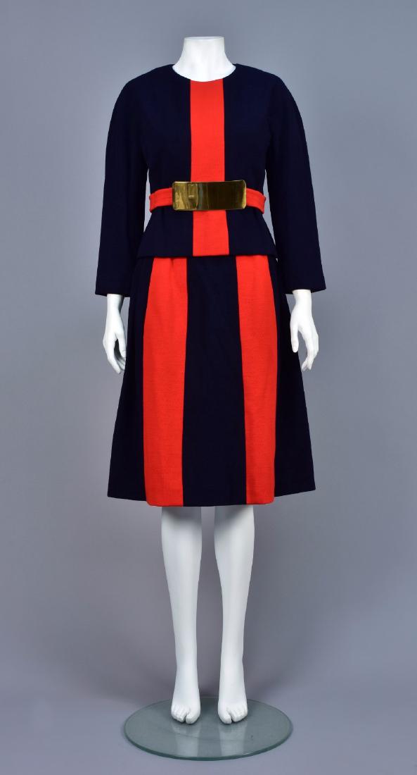 GALANOS TWO-PIECE WOOL DAY DRESS, 1960s (1 of 4)