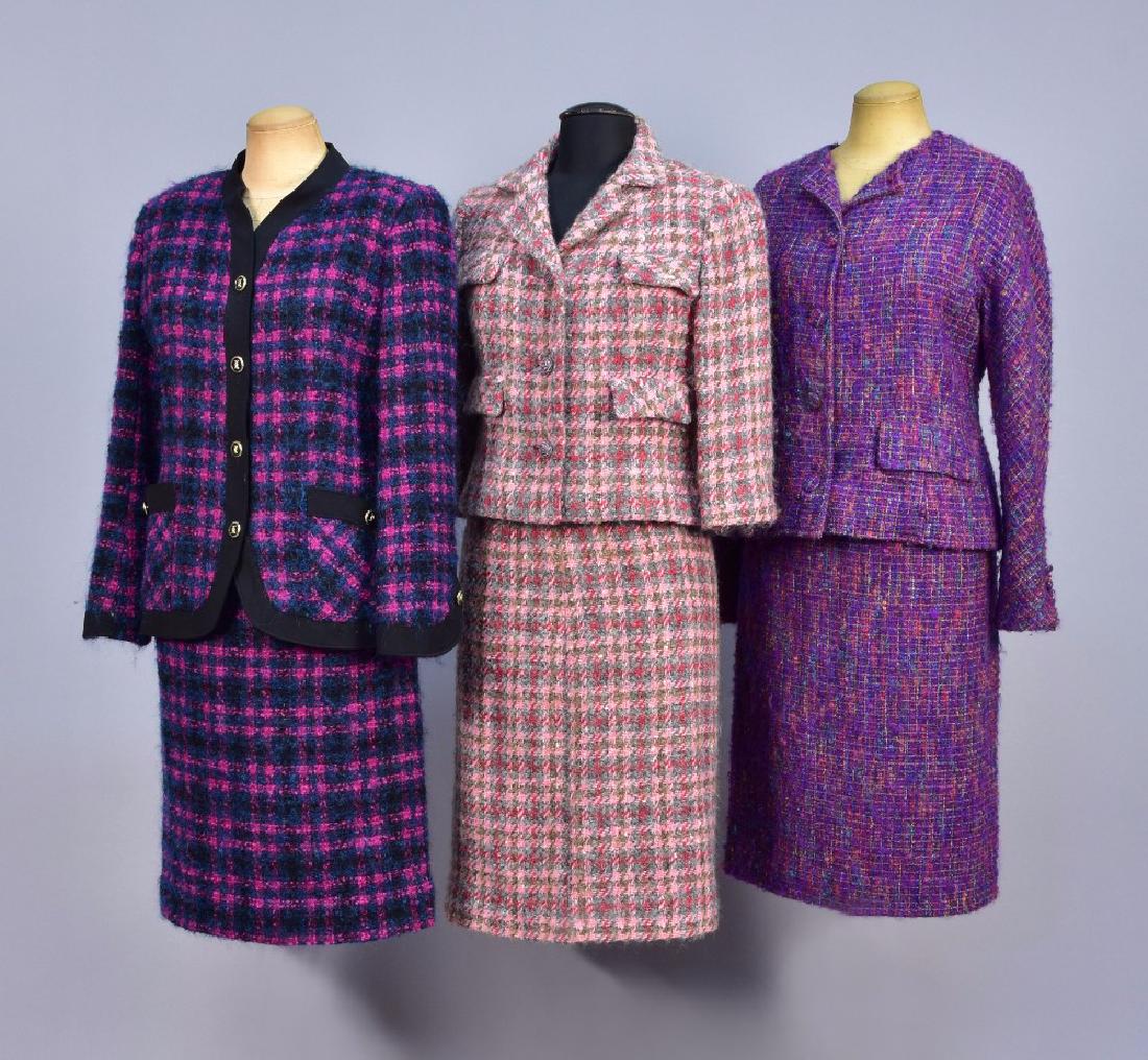 THREE DESIGNER WOOL SKIRT SUITS, 1960s - 1980s (1 of 4)