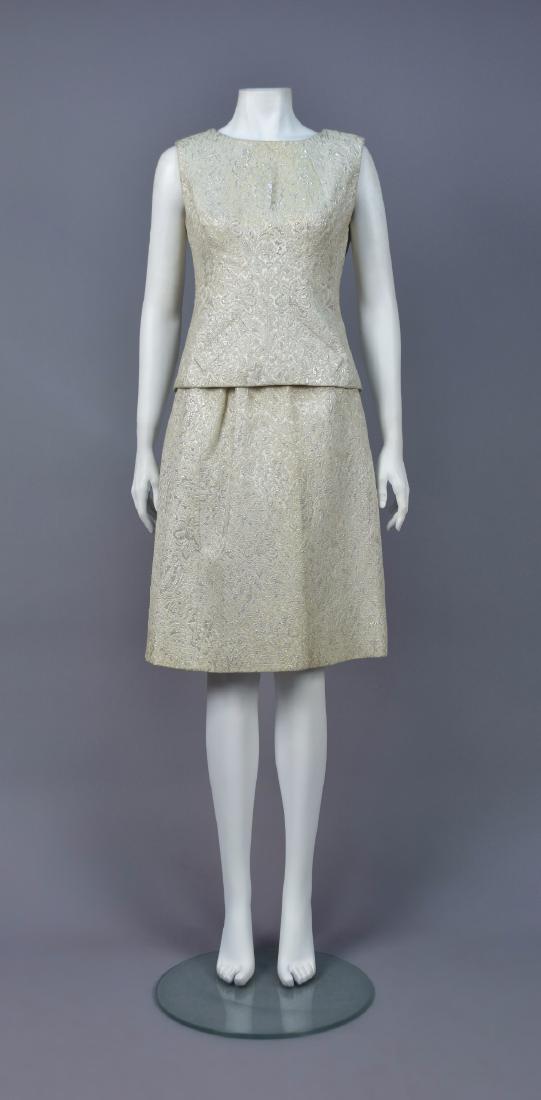 GIVENCHY PARIS METALLIC BROCADE COCKTAIL DRESS, 1960s (1 of 5)