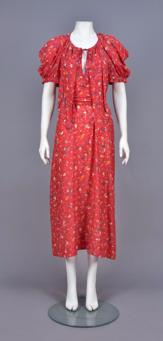 GIORGIO SANTâ€™ANGELO PRINTED SILK MAXI DRESS, 1970s (1 of 4)