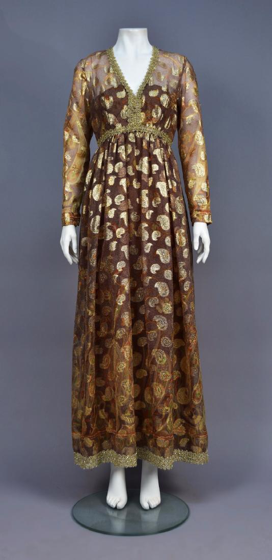 ETHNIC-INSPIRED METALLIC BROCADE DRESS, 1960s -1970s (1 of 5)