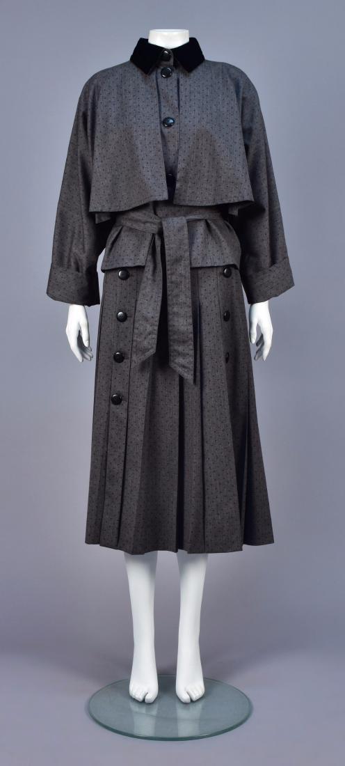 LANVIN DOTTED WOOL ENSEMBLE, 1970s (1 of 5)