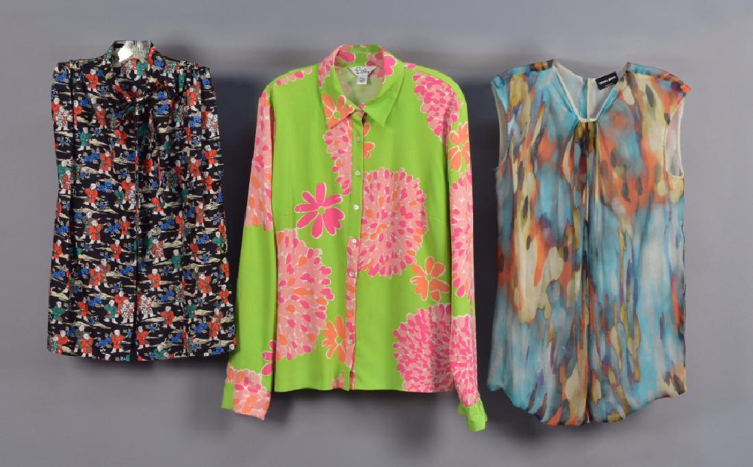 LANVIN, LILLY PULITZER and ARMANI SILK BLOUSES, 1970s - (1 of 4)