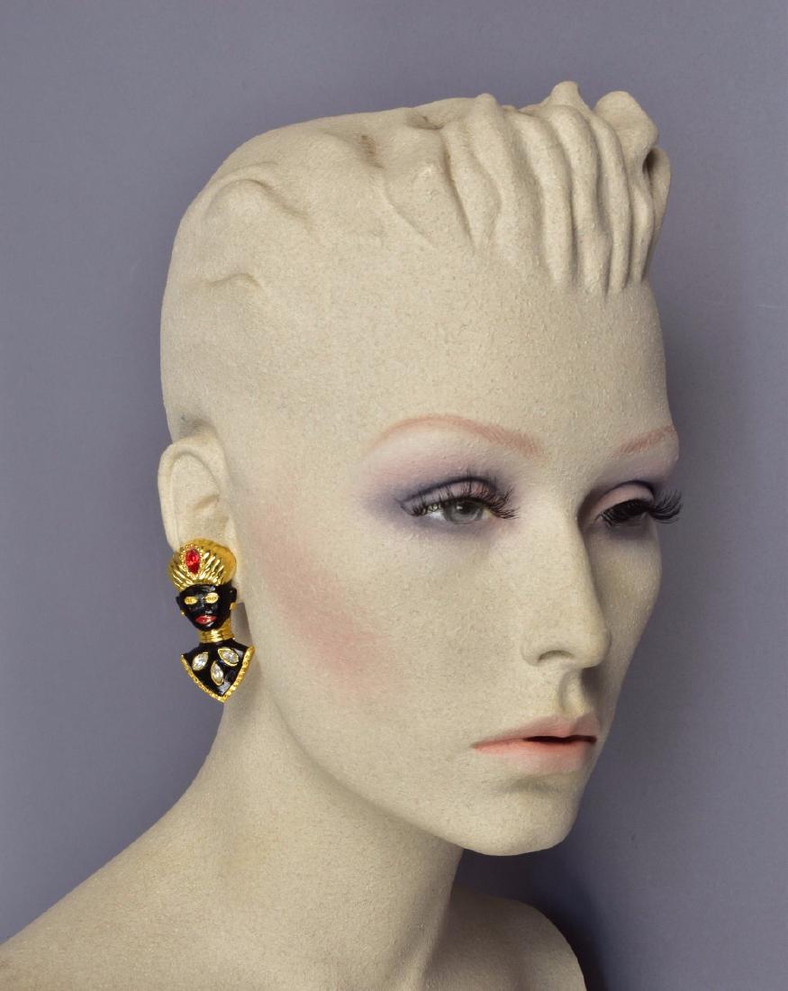 PATRICK KELLY BLACKAMOOR EAR CLIPS, 1980s (1 of 3)