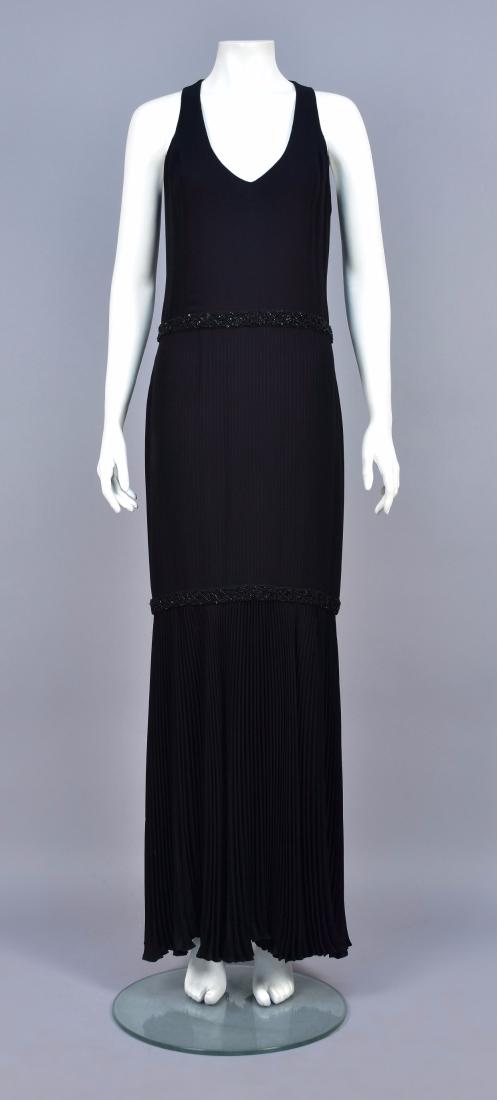 CAROLINA HERRERA PLEATED GOWN with BEADING (1 of 4)