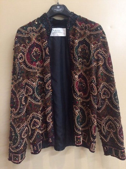 CAROLINE ROEHM BEAD-ENCRUSTED JACKET, 1980s (1 of 4)