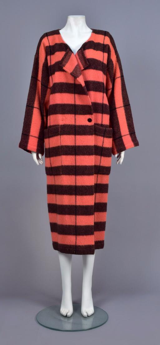 JEAN CHARLES de CASTELBAJAC STRIPED WOOL COAT, 1980s (1 of 4)