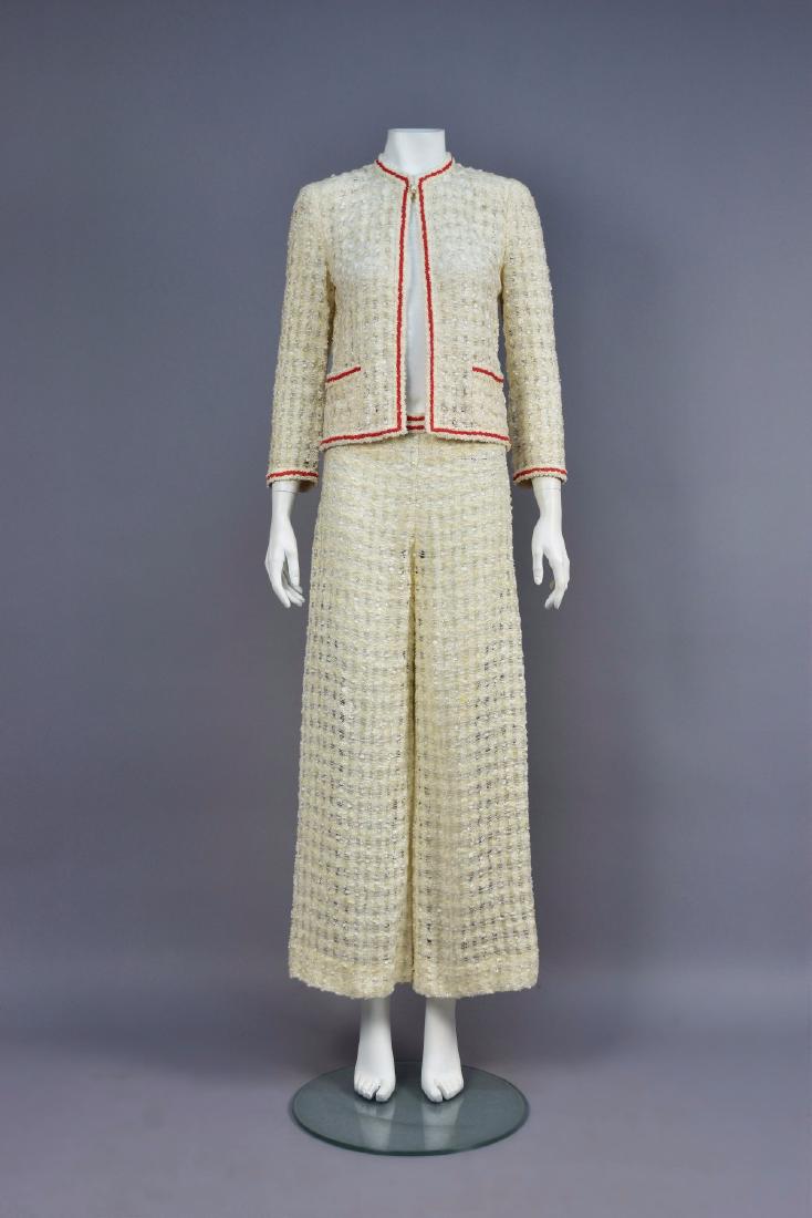 CHANEL COUTURE OPEN-WEAVE TROUSER ENSEMBLE (1 of 5)