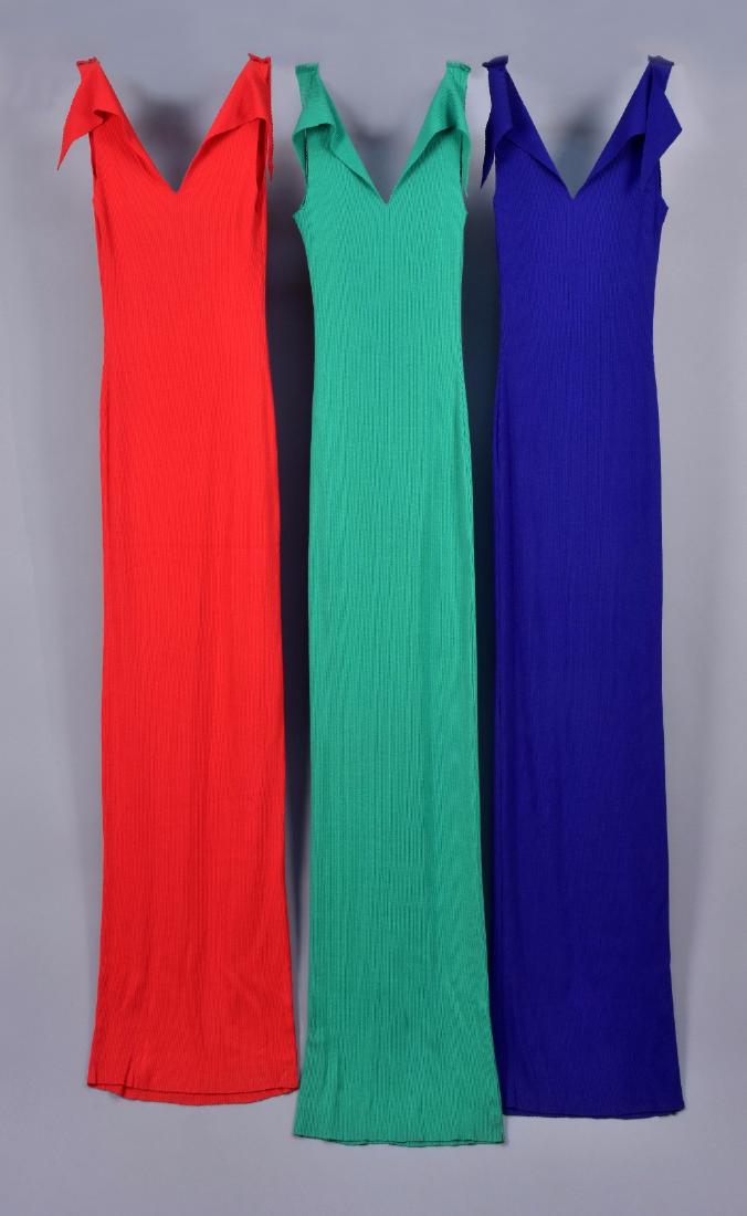 THREE PATRICK KELLY UNFINISHED LOOK KNIT DRESSES, 1985 (1 of 4)