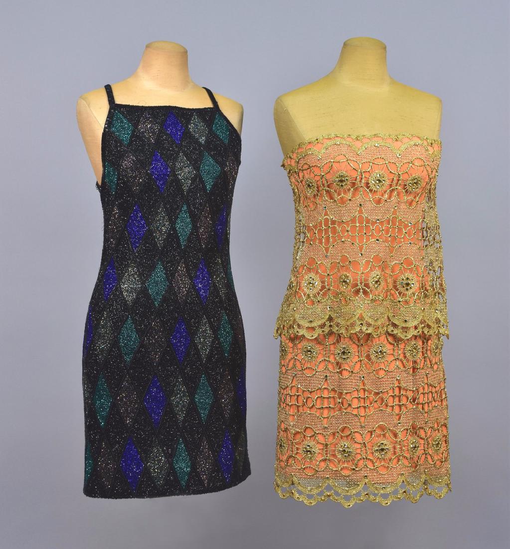 TWO BOB MACKIE BEADED COCKTAIL DRESSES, 1990s (1 of 5)
