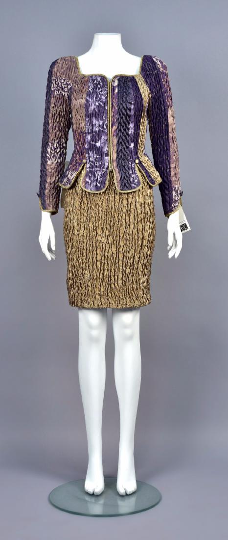 JEANNE MARC DEADSTOCK SHIRRED JACKET and SKIRT (1 of 4)