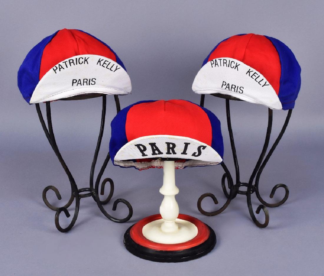 THREE PATRICK KELLY BICYCLE HATS, 1989 (1 of 2)