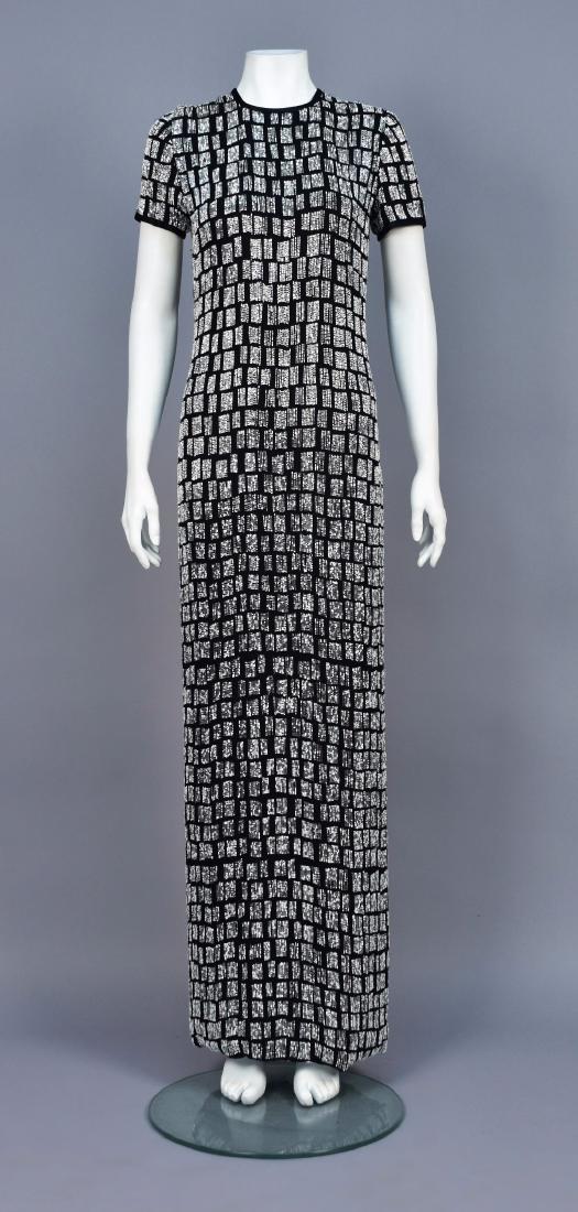 BOB MACKIE BEADED SILK EVENING DRESS (1 of 4)