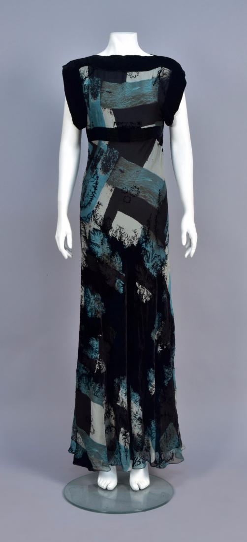 ETRO MILANO CUT VELVET and CHIFFON GOWN (1 of 5)
