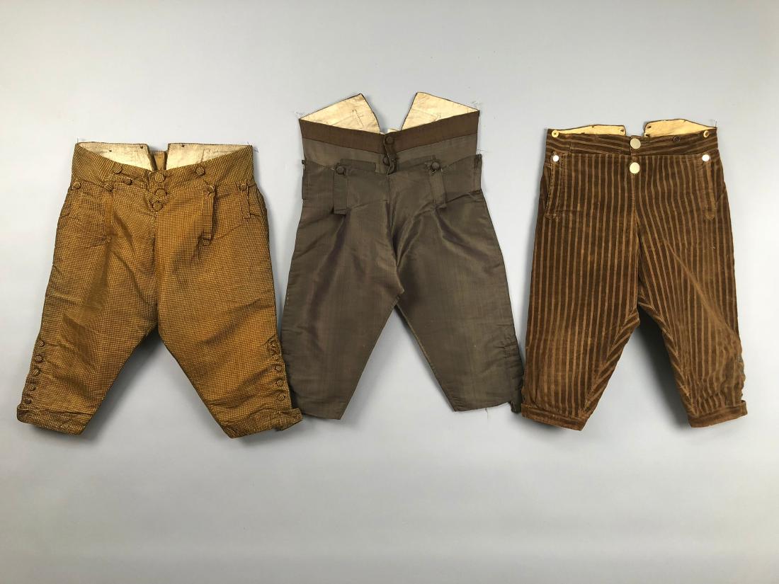 THREE PAIR GENTLEMEN'S BREECHES, c. 1770 (1 of 5)