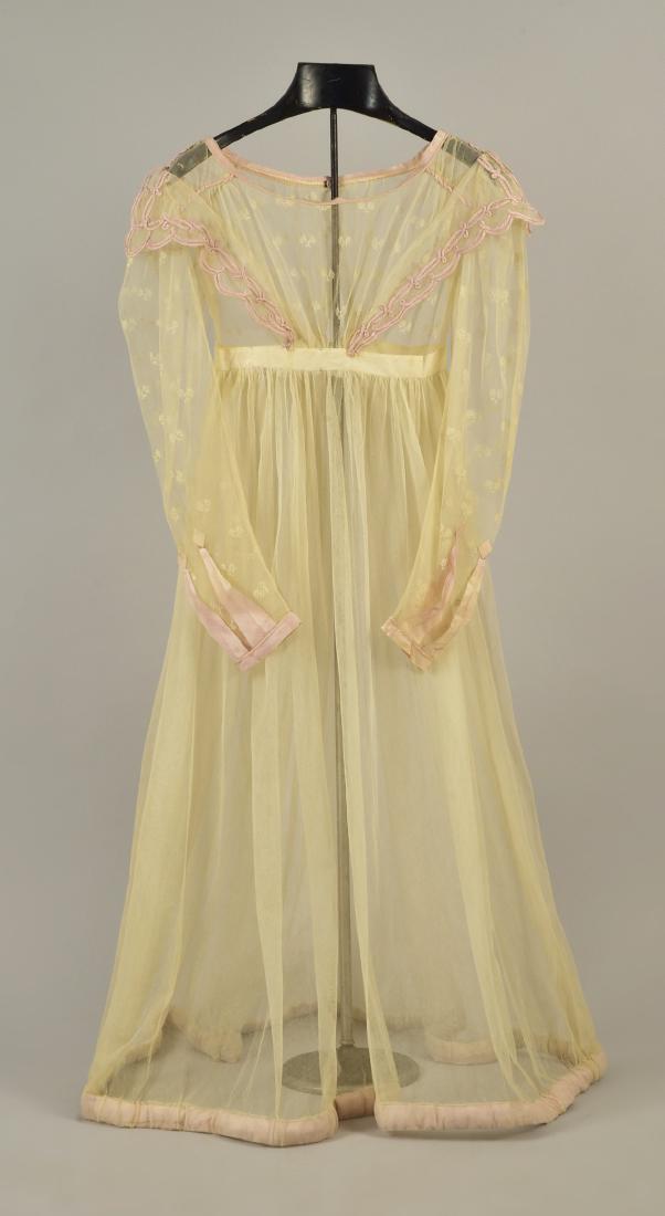 NET DRESS with EMBROIDERY and RIBBON APPLIQUE, 1820 (1 of 4)