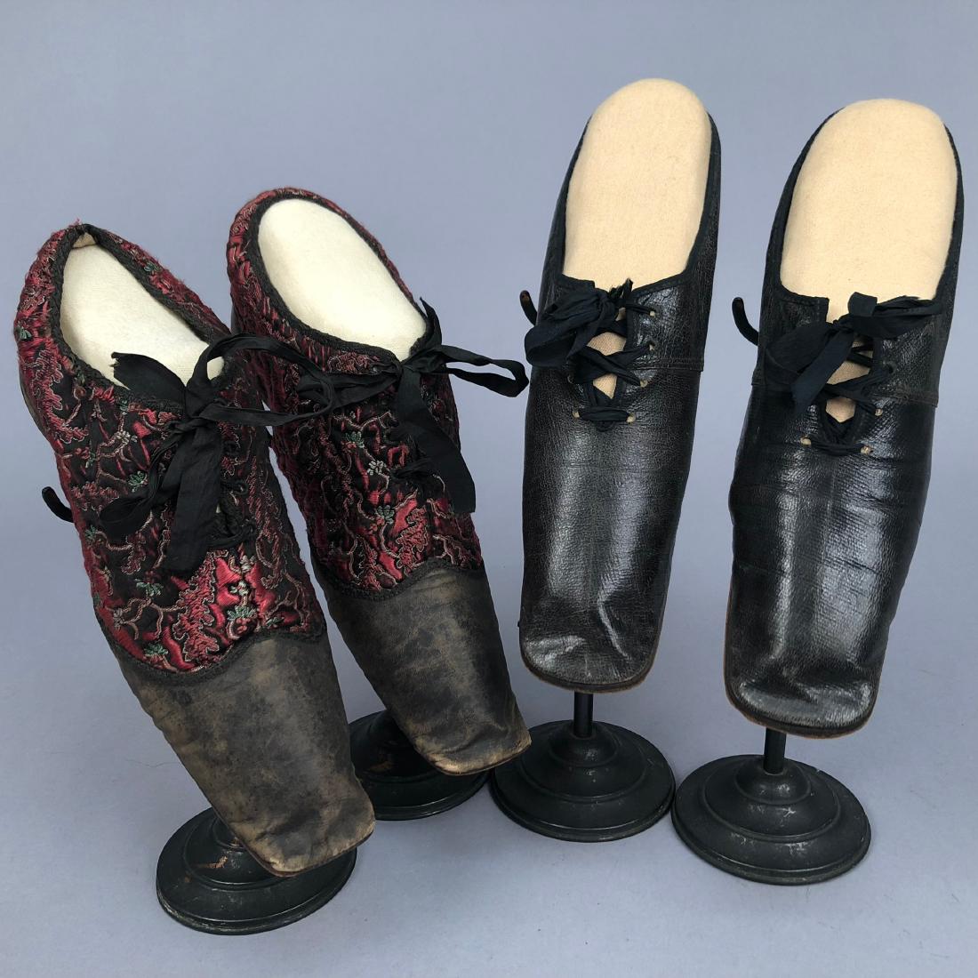 TWO PAIR LADIES' LACING SHOES, 1840s (1 of 5)