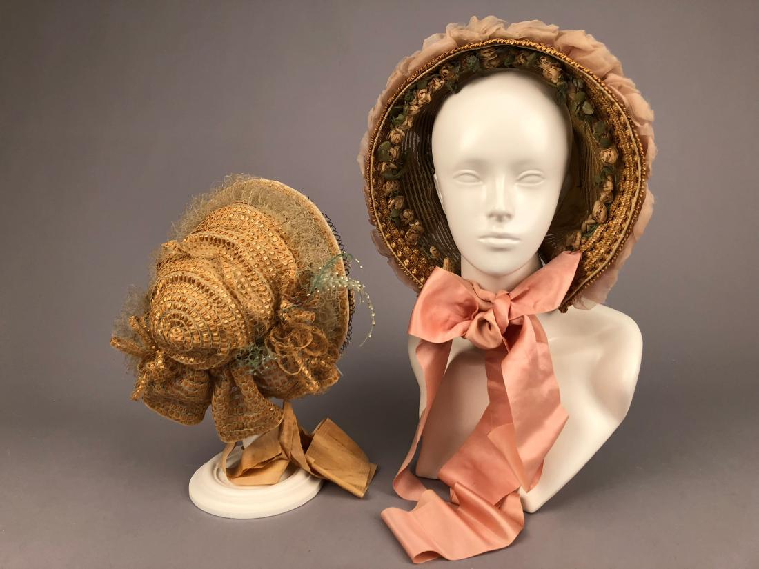 TWO BONNETS with HORSEHAIR, 1860, 1863 (1 of 12)