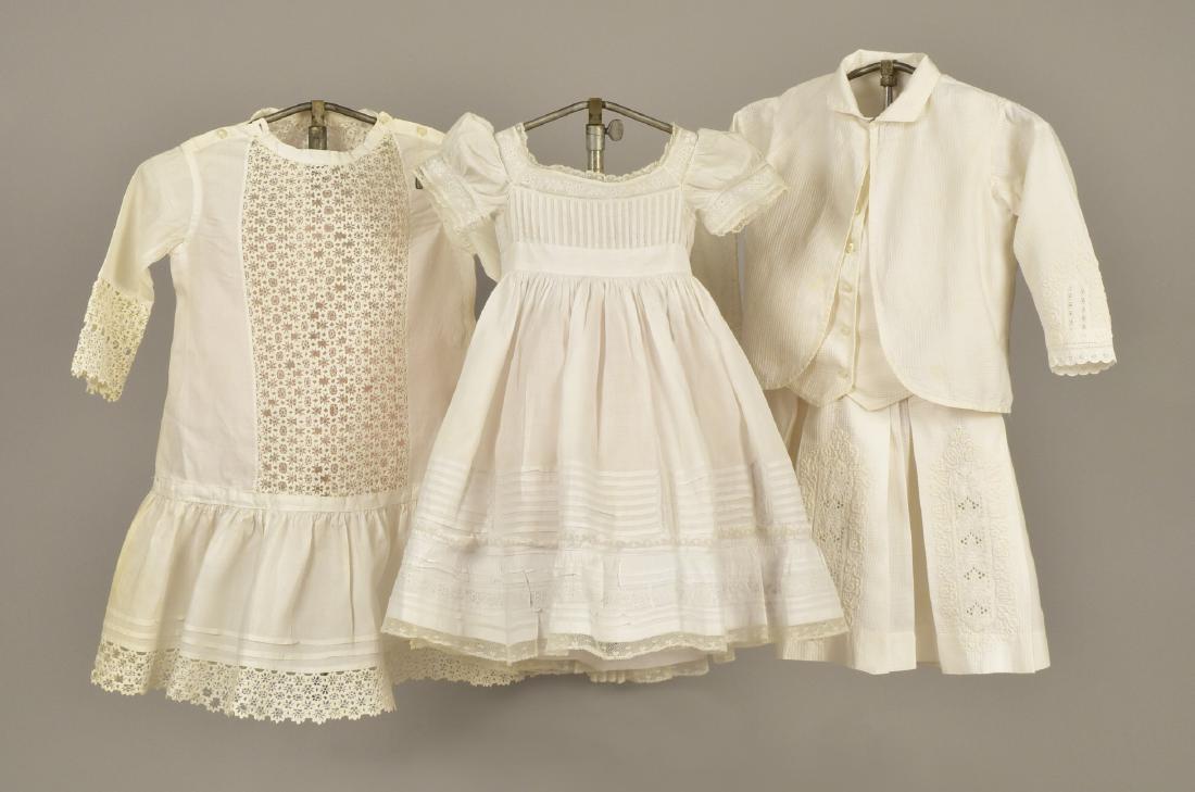 THREE CHILDREN'S WHITE DRESSES, MID 19th C (1 of 3)