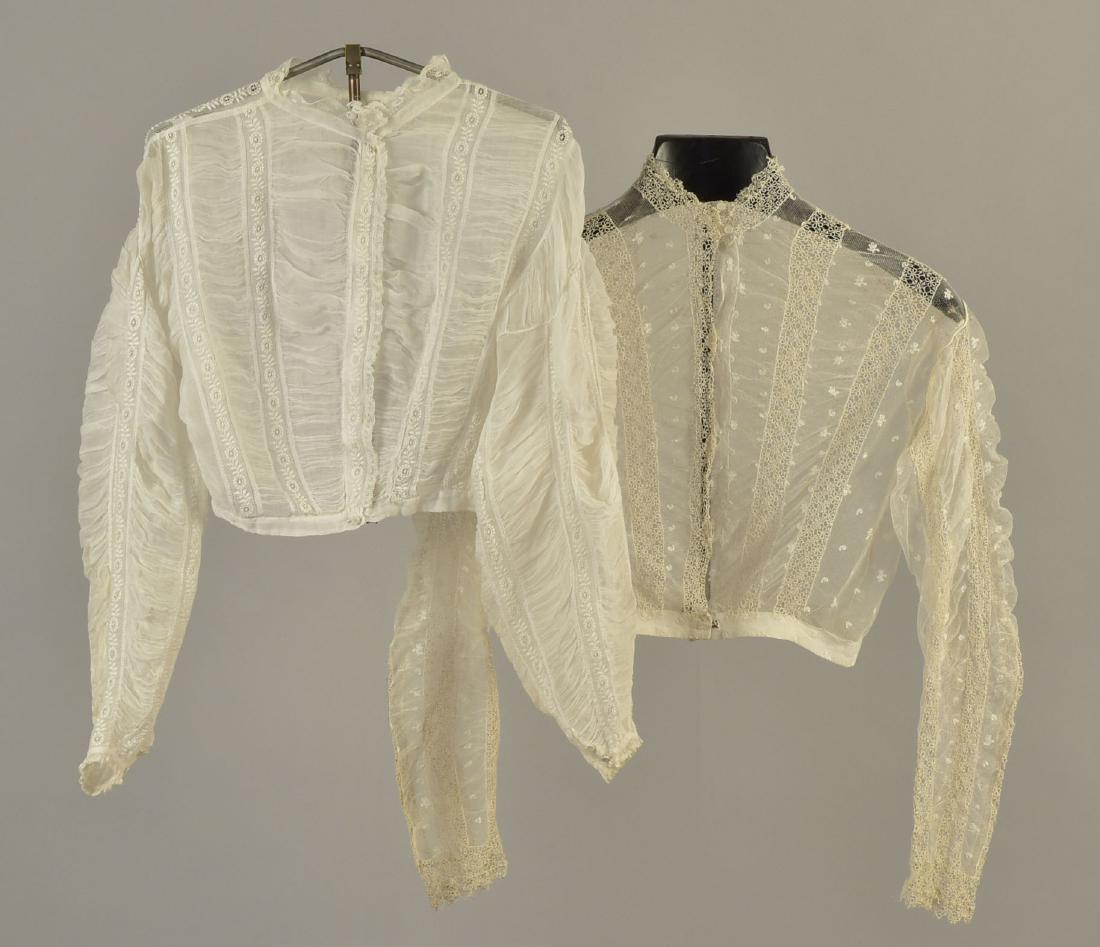 TWO WHITE COTTON BLOUSES, 1860s (1 of 4)
