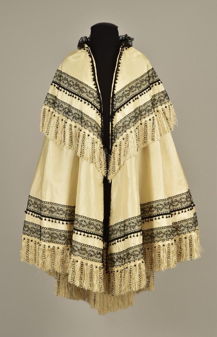 BEADED TAFFETA EVENING CAPE, 1860 (1 of 3)
