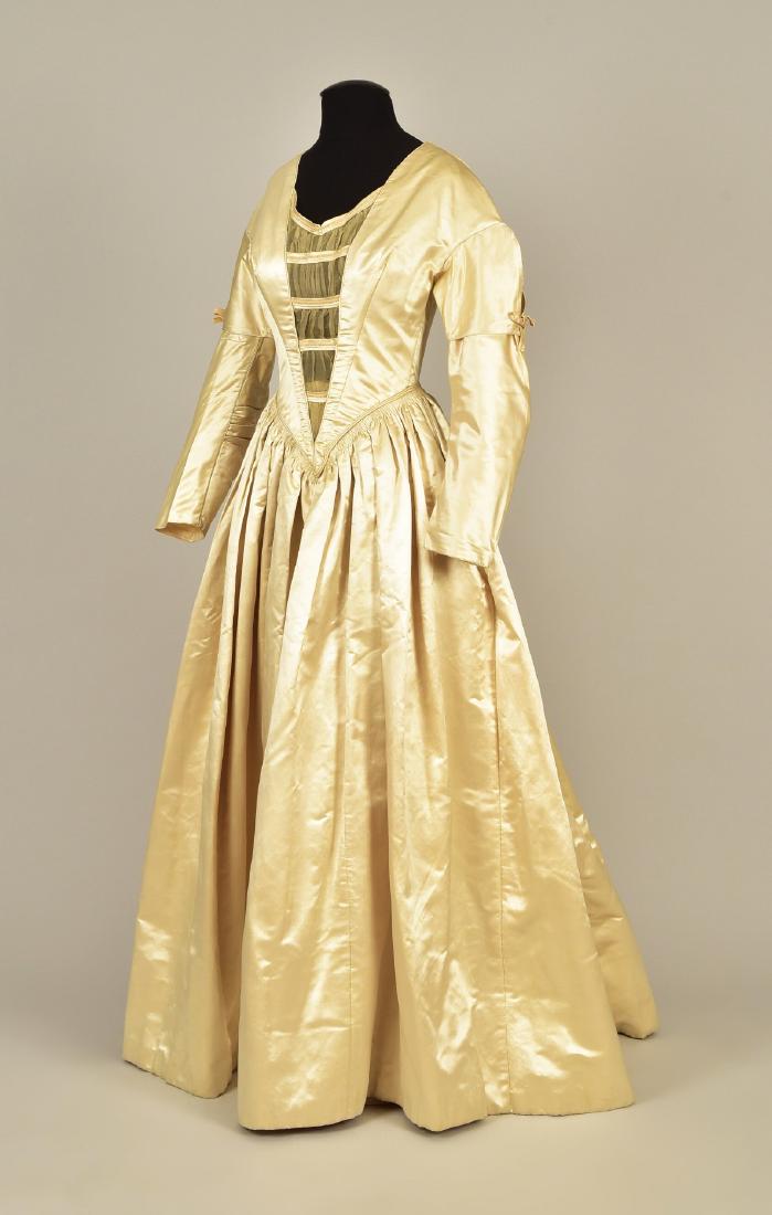 SATIN and ORGANDY WEDDING GOWN c. 1845 (1 of 5)