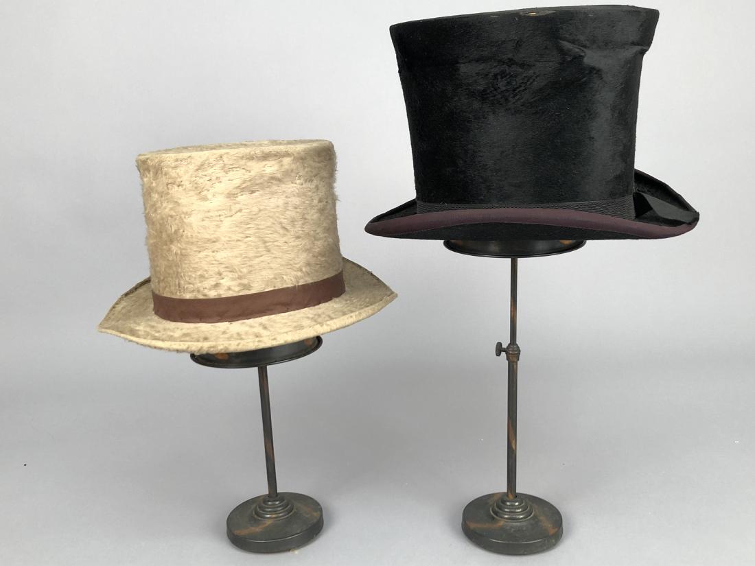 BLACK BEAVER TOP HAT, AUSTRIA, c. 1840 (1 of 6)
