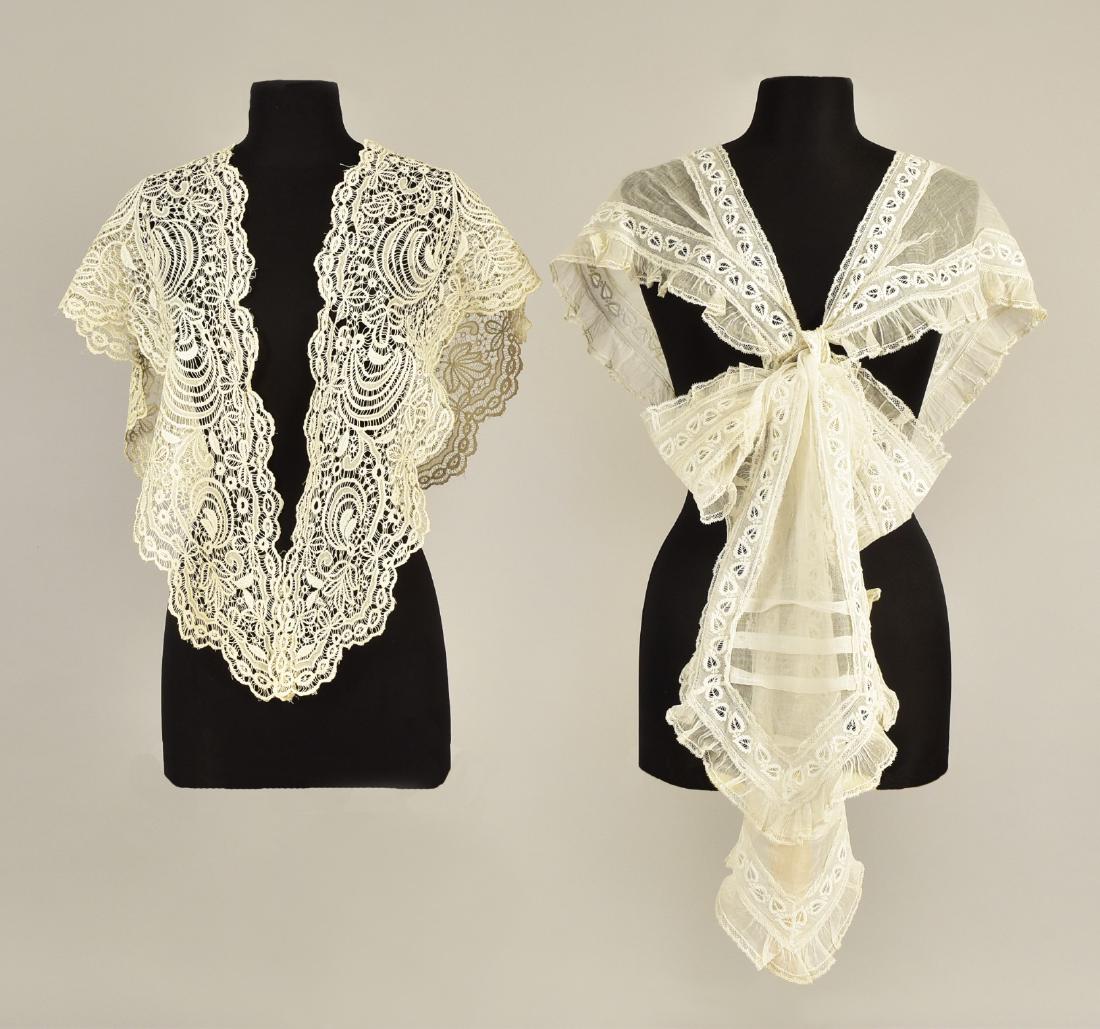 TIPPET and LACE SHAWL, MID 19th C (1 of 5)
