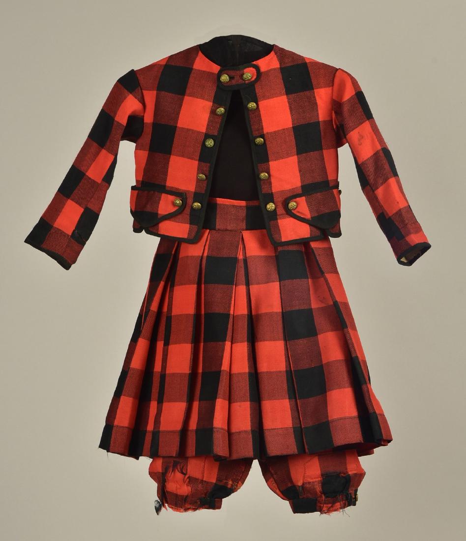 BOY'S 3-PIECE BUFFALO PLAID WOOL SUIT, 1860s (1 of 5)