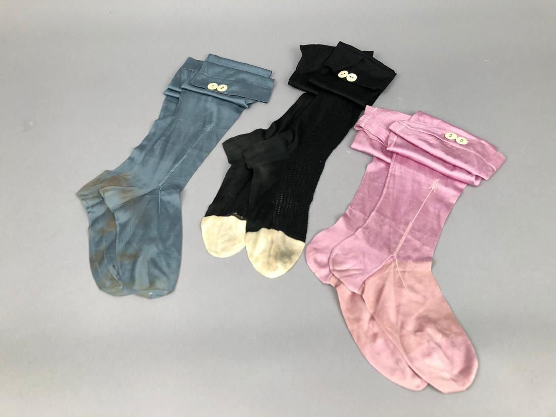 THREE PAIR STOCKINGS, PRINCESS LOUISE of PRUSSIA, 1890s (1 of 5)