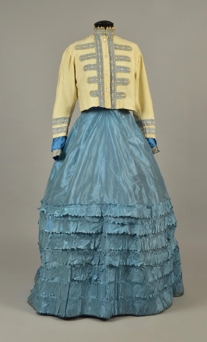 PARTIAL SILK and WOOL ENSEMBLE, QUEEN ALEXANDRA, 1860s (1 of 4)