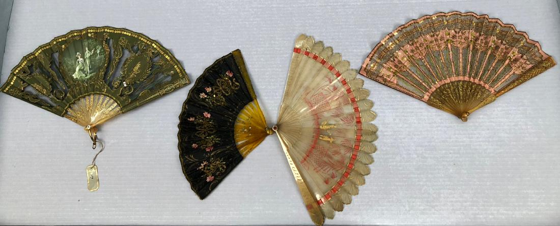FOUR SMALL HORN FANS, c. 1815 - 1910 (1 of 3)