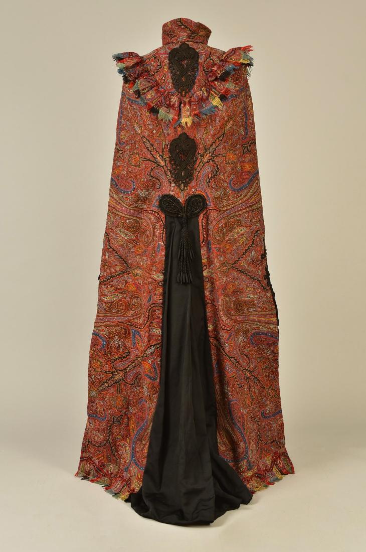 KASHMIRI WOOL PAISLEY WAIST-FRONT CAPE, c. 1890 (1 of 6)