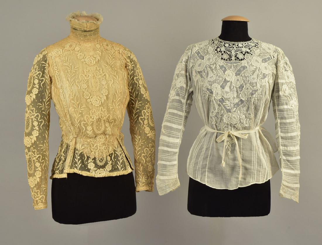 TWO EMBROIDERED BODICES, 1900s (1 of 5)