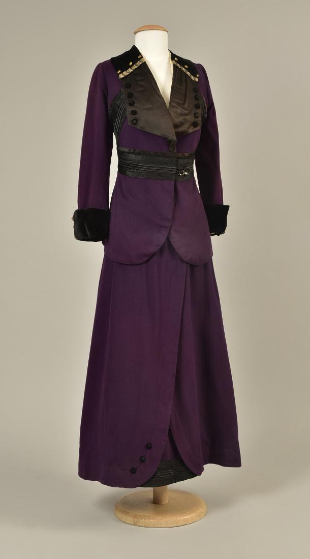 WOOL SUIT with BRAIDED TRIM c. 1912 (1 of 5)
