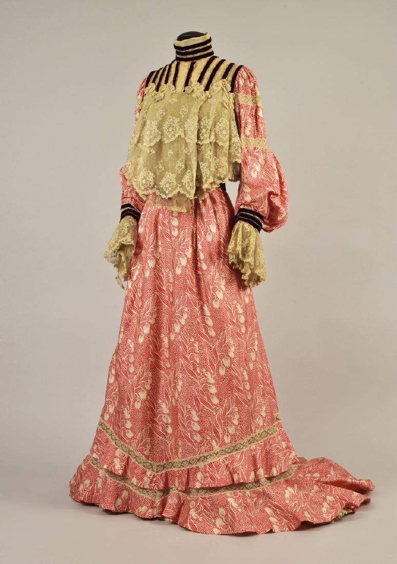 SILK FOULARD DRESS with LACE and VELVET, 1902 - 1903 (1 of 4)