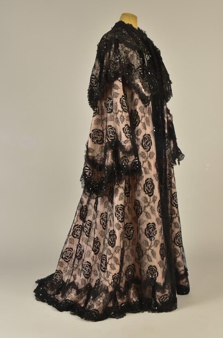 SEQUINED BLACK LACE EVENING COAT, c. 1900 (1 of 4)