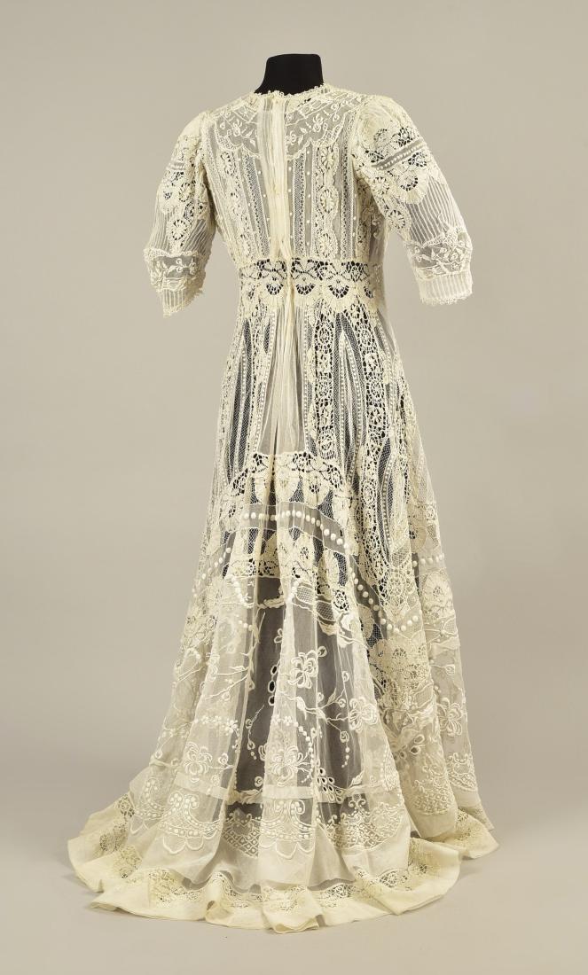 TRAINED CUTWORK and EMBROIDERED NET and LACE DRESS, (1 of 4)
