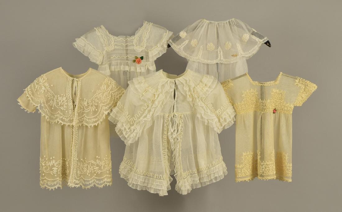 FIVE CHILDRENS WHITE NET GARMENTS,  1910 - 1912 (1 of 3)